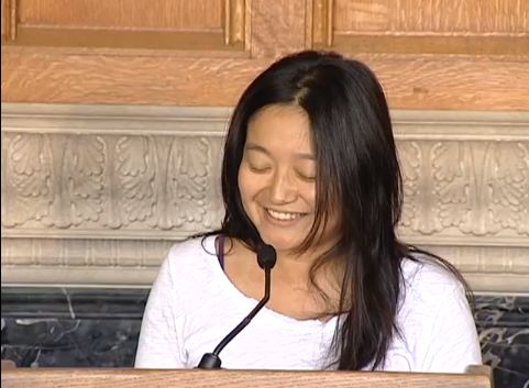 Lisa Chen reading at UC Berkeley |
