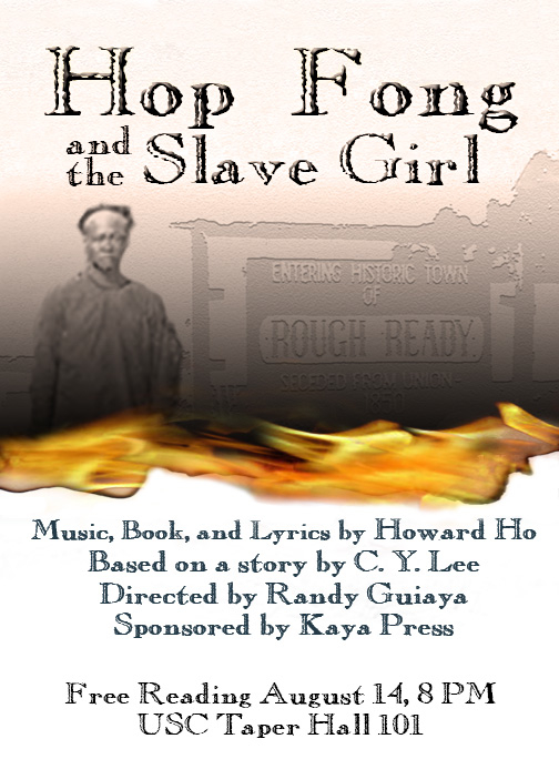Hop Fong and the Slave Girl Musical Flier
